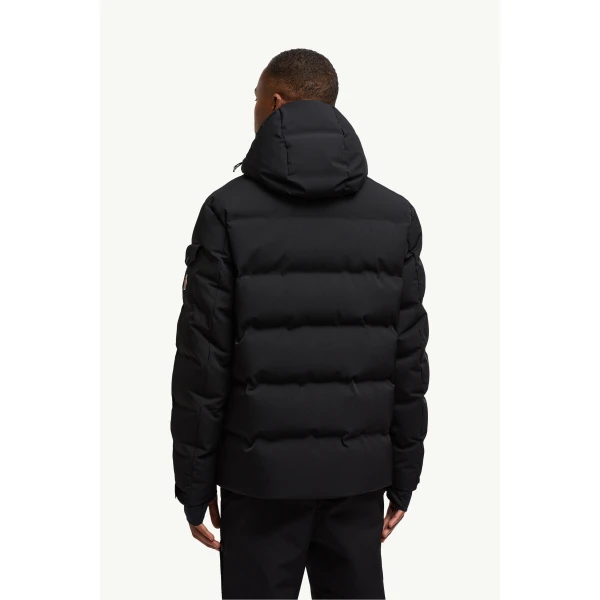 Moncler Montgetech Hooded Insulated Ski Jacket in Black, view 5 | Men's Skiwear | Coveti