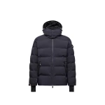 Moncler Montgetech Hooded Insulated Ski Jacket in Navy Blue | Men's Skiwear | Coveti