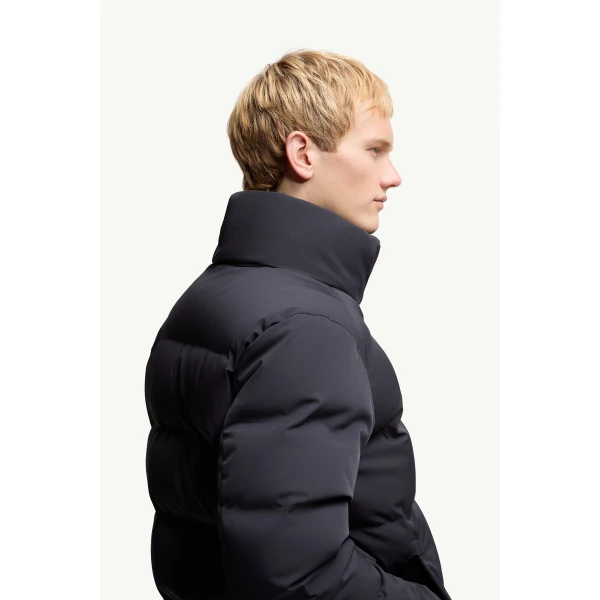 Moncler Montgetech Hooded Insulated Ski Jacket in Navy Blue, view 6 | Men's Skiwear | Coveti