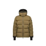 Moncler Montgetech Hooded Insulated Ski Jacket in Olive Green | Men's Skiwear | Coveti