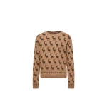 Moncler Moose Jacquard Alpaca & Wool Blend Jumper in Beige | Men's Knitwear | Coveti