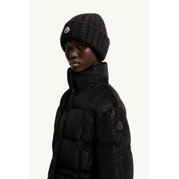 Moncler Mouettes Short Down Jacket in Black, view 3 | Women's Puffer Jackets | Coveti