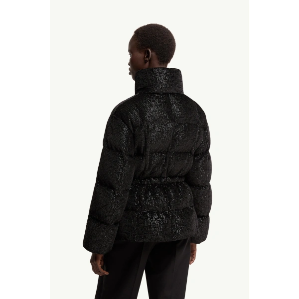 Moncler Mouettes Short Down Jacket in Black, view 5 | Women's Puffer Jackets | Coveti