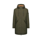 Moncler Nahan Hooded Long Down Parka in Olive Green | Men's Coats | Coveti