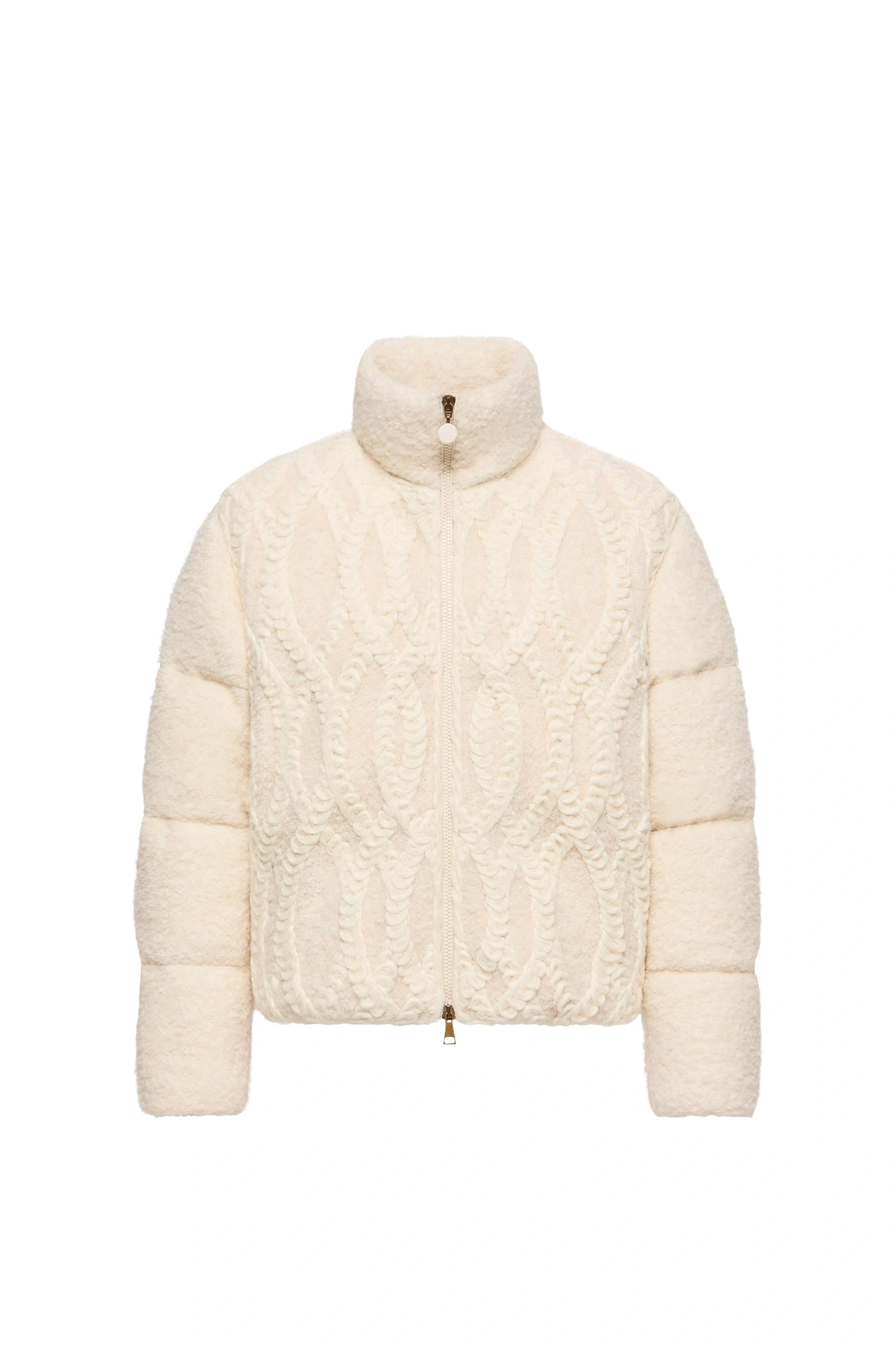 Moncler Nitidule Boucle Short Down Jacket in White Ivory Moncler Nitidule Boucle Short Down Jacket in White Ivory | Women's Tweed Jackets | Coveti