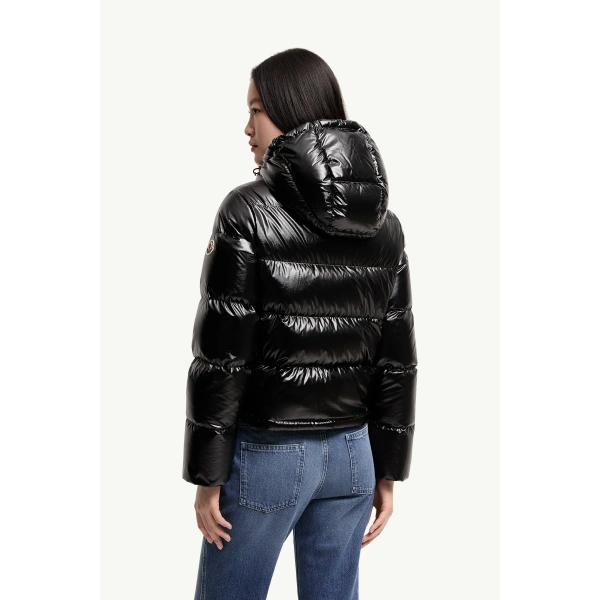 Moncler Niveole Short Down Jacket in Black, view 5 | Women's Puffer Jackets | Coveti
