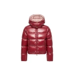 Moncler Niveole Short Down Jacket in Ruby Red | Women's Puffer Jackets | Coveti