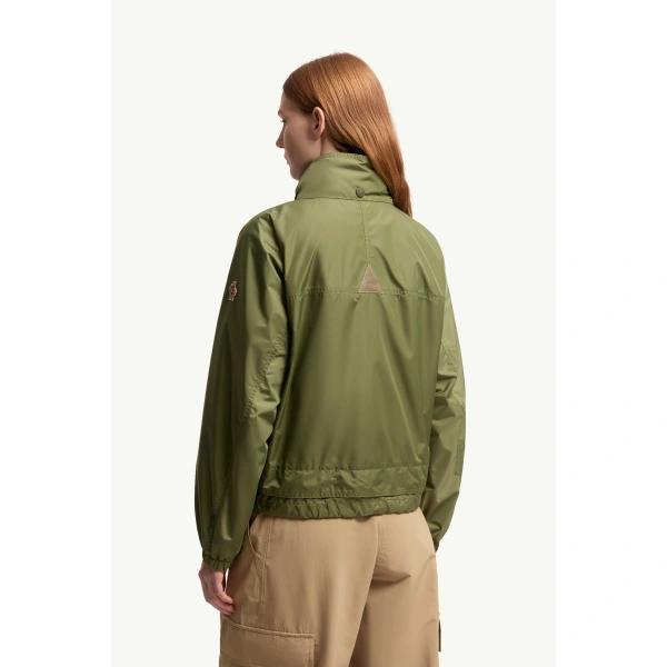 Moncler Nor Hooded Jacket in Olive Green, view 5 | Women's Jackets | Coveti