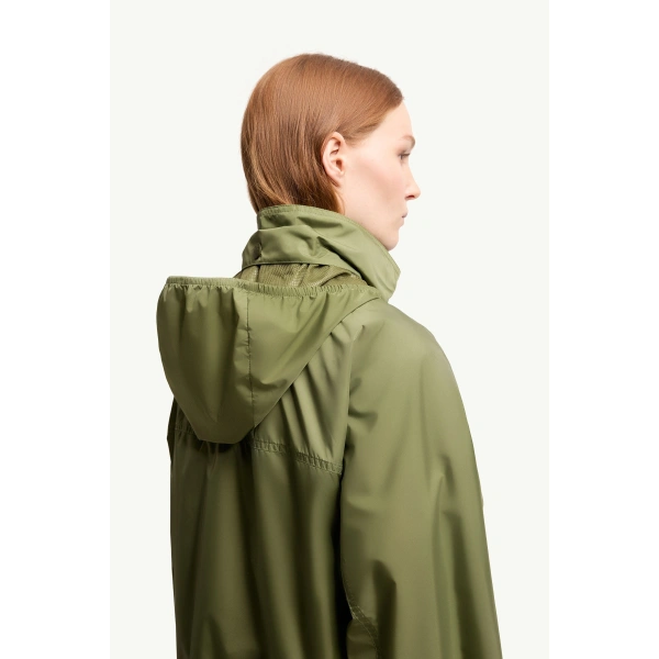 Moncler Nor Hooded Jacket in Olive Green, view 6 | Women's Jackets | Coveti
