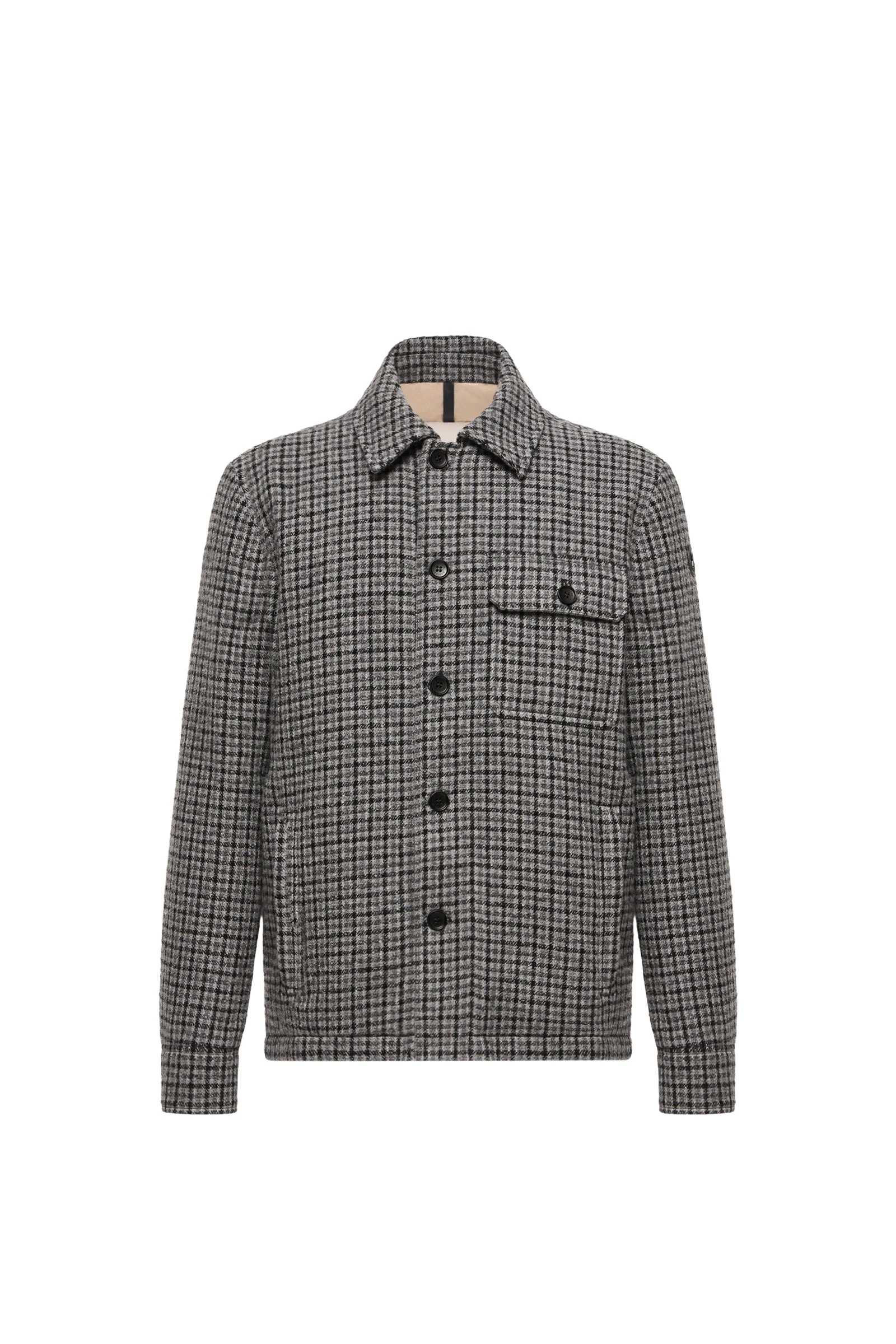 Moncler Norfol Wool Blend Down Shirt Jacket in Dark Gray Moncler Norfol Wool Blend Down Shirt Jacket in Dark Gray | Men's Jackets | Coveti