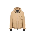 Moncler Ober Short Padded Jacket in Beige | Men's Jackets | Coveti