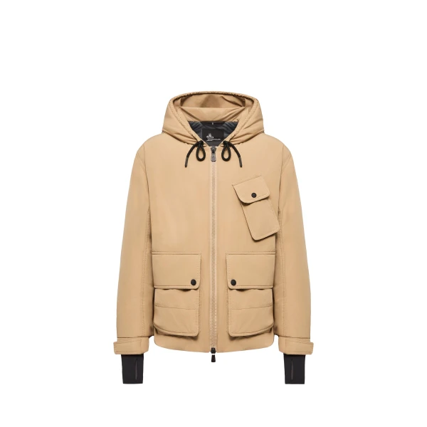 Moncler Ober Short Padded Jacket in Beige | Men's Jackets | Coveti