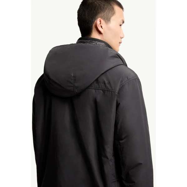 Moncler Ober Short Padded Jacket in Black, view 6 | Men's Jackets | Coveti