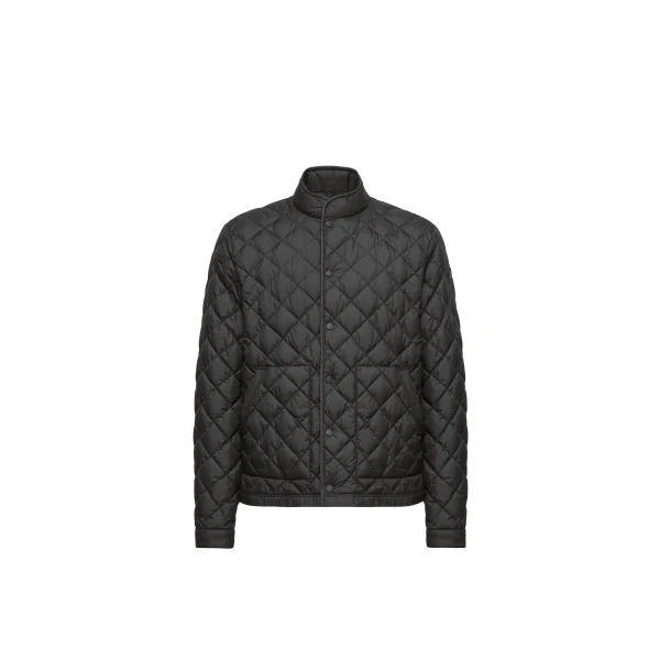 Moncler Oise Diamond Quilted Short Down Jacket in Black | Men's Jackets | Coveti