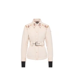 Moncler Olonne Insulated Ski Shirt Jacket in Light Beige | Women's Ski Jackets | Coveti