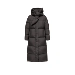 Moncler Ornement Hooded Long Down Jacket in Black | Women's Puffer and Down Coats | Coveti