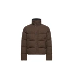 Moncler Oronte Cotton Flannel Short Down Jacket in Brown | Men's Jackets | Coveti