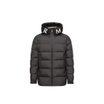 Moncler Orvelle Hooded Mid-Length Down Jacket in Black | Men's Jackets | Coveti