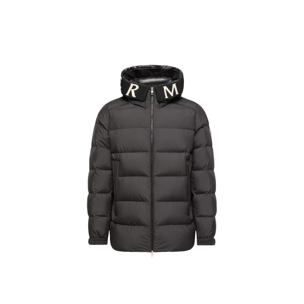 Moncler Orvelle Hooded Mid-Length Down Jacket in Black | Men's Jackets | Coveti