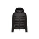 Moncler Padded Polartec Zip-Up Hoodie in Black | Men's Sweatshirts | Coveti