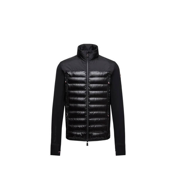 Moncler Padded Polartec Zip-Up Sweatshirt in Black | Men's Sweatshirts | Coveti