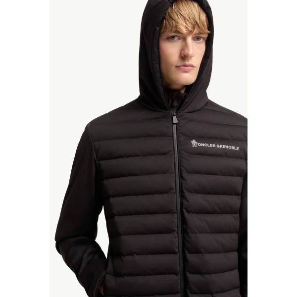 Moncler Padded Zip-Up Sweatshirt in Black, view 6 | Men's Sweatshirts | Coveti