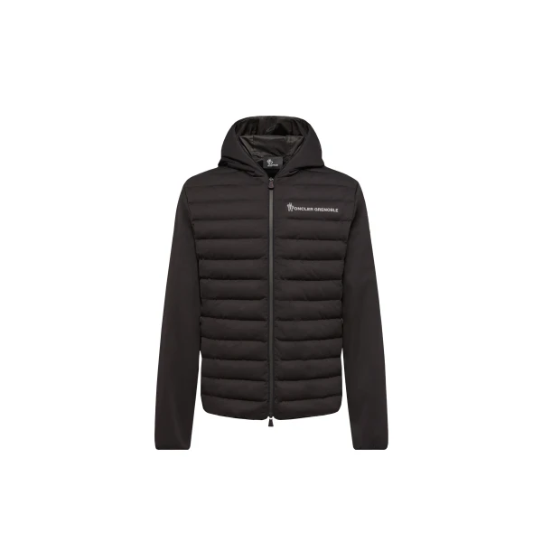 Moncler Padded Zip-Up Sweatshirt in Black | Men's Sweatshirts | Coveti