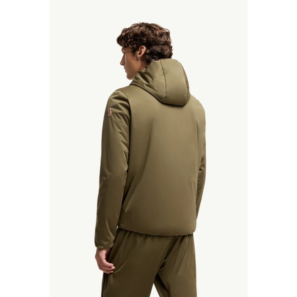 Moncler Padded Zip-Up Sweatshirt in Dark Green, view 5 | Men's Sweatshirts | Coveti