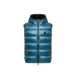 Moncler Panestrel Down Gilet in Teal Blue | Men's Jackets | Coveti