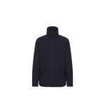Moncler Panyol Short Wool Down Jacket in Navy Blue | Men's Jackets | Coveti