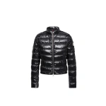 Moncler Papillon Short Down Jacket in Black | Women's Puffer Jackets | Coveti