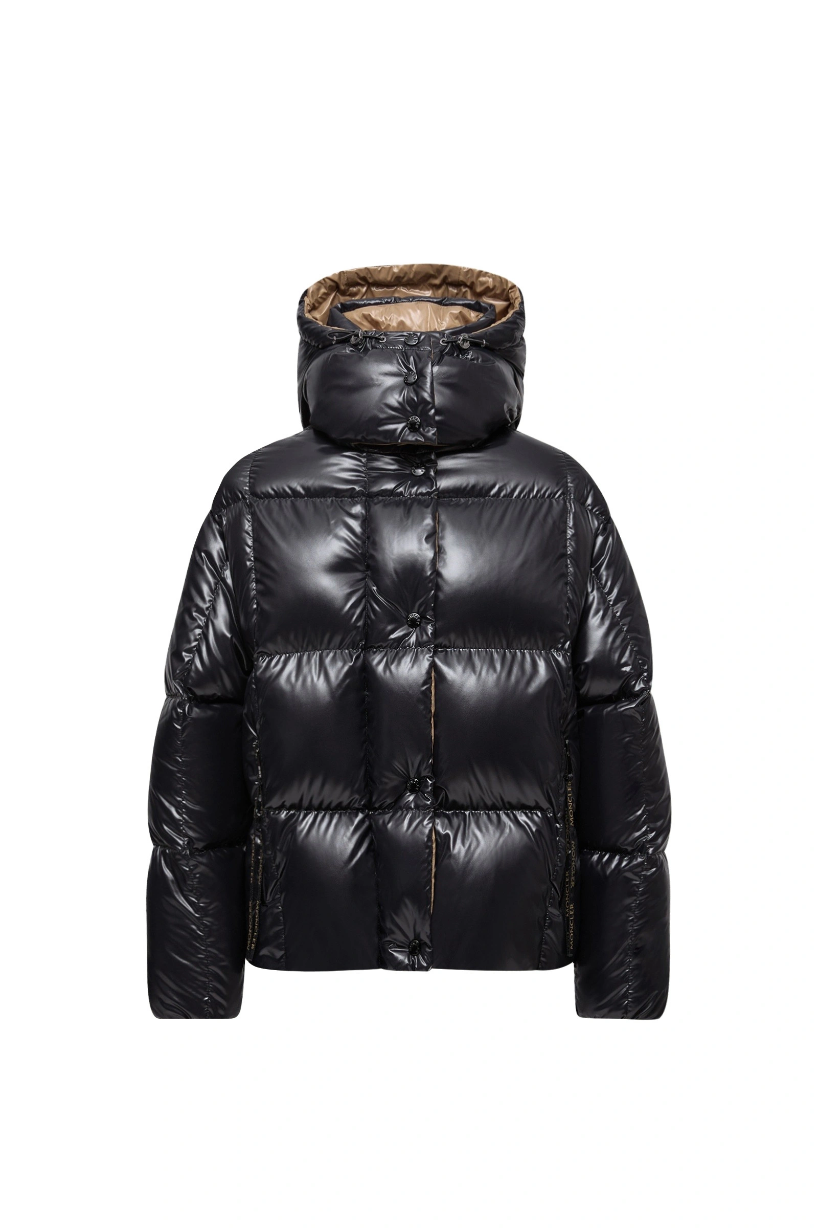 Moncler Parana Hooded Short Down Jacket in Black Moncler Parana Hooded Short Down Jacket in Black | Women's Puffer Jackets | Coveti
