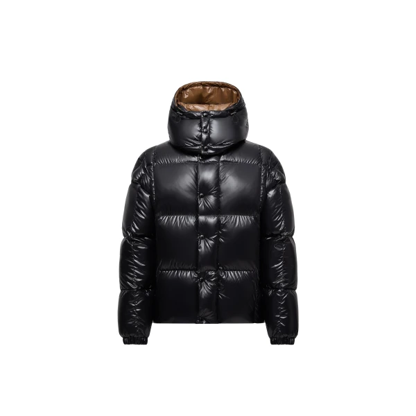 Parana Hooded Short Down Jacket in Black