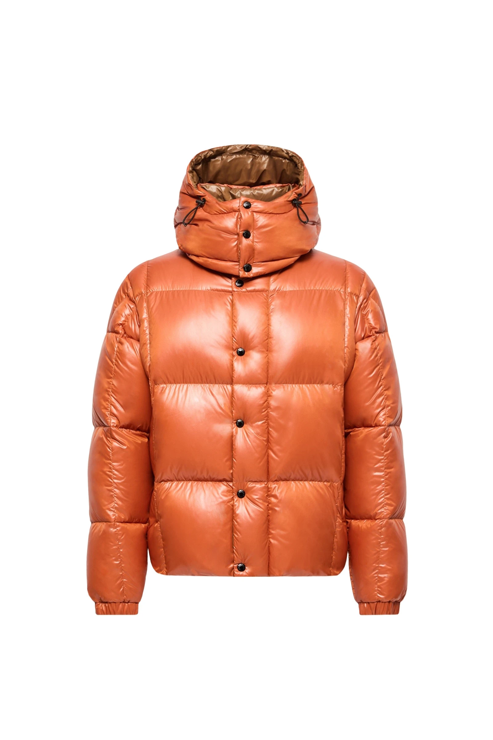 Moncler Parana Hooded Short Down Jacket in Orange Moncler Parana Hooded Short Down Jacket in Orange | Men's Jackets | Coveti