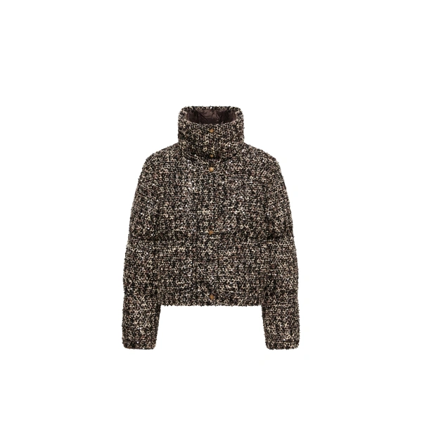 Poetique 2-in-1 Short Sequin Down Jacket in Brown