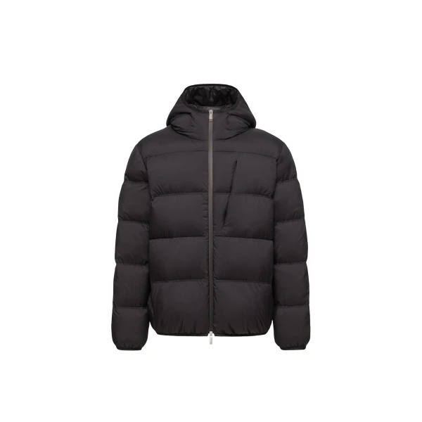Moncler Poitevin Hooded Short Down Jacket in Black | Men's Jackets | Coveti