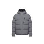 Moncler Poitevin Hooded Short Down Jacket in Gray | Men's Jackets | Coveti