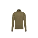 Moncler Polartec Half-Zip Sweatshirt in Olive Green | Men's Skiwear | Coveti