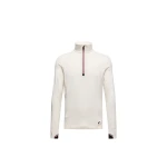 Moncler Polartec Half-Zip Sweatshirt in White | Men's Skiwear | Coveti