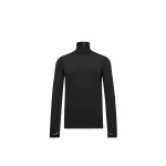Moncler Polartec Polo Neck in Black | Men's Skiwear | Coveti