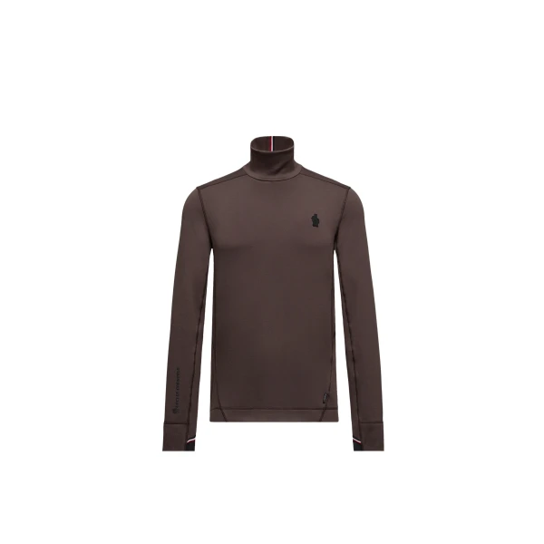 Polartec Polo Neck in Brown