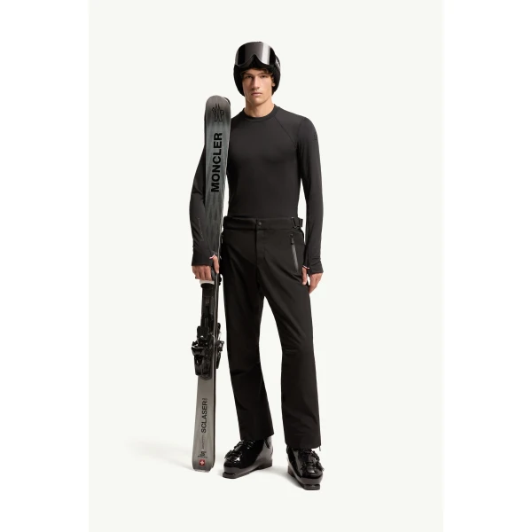 Moncler Polartec Sweatshirt in Black, view 2 | Men's Skiwear | Coveti