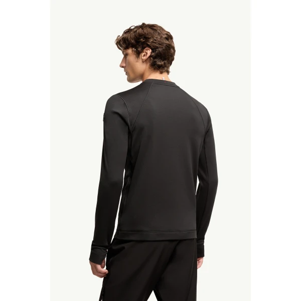 Moncler Polartec Sweatshirt in Black, view 5 | Men's Skiwear | Coveti