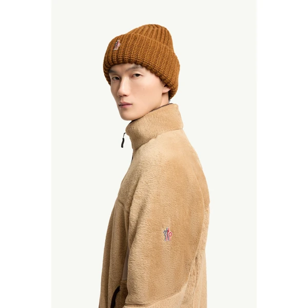 Moncler Polartec Sweatshirt in Camel Beige, view 3 | Men's Sweatshirts | Coveti