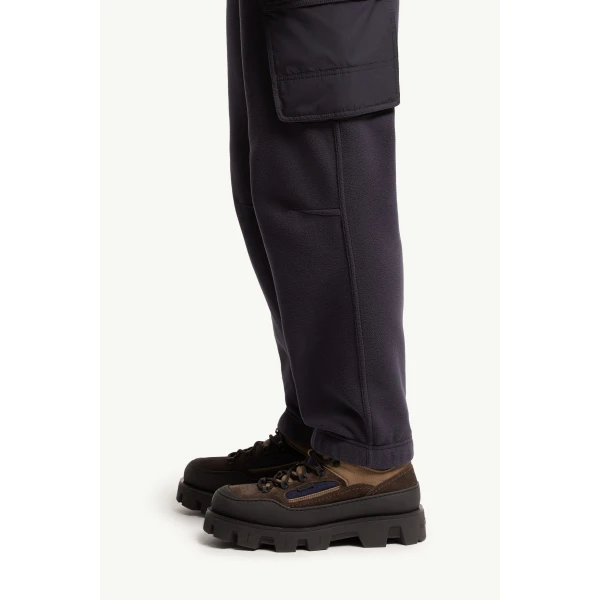 Moncler Polartec Track Trousers in Dark Blue, view 3 | Men's Trousers | Coveti