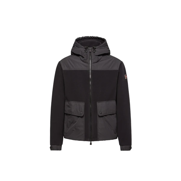 Polartec Zip-Up Hoodie in Black