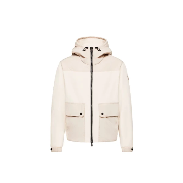 Polartec Zip-Up Hoodie in Light Beige