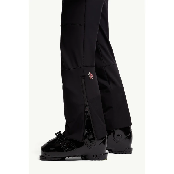 Moncler Poplin Ski Trousers in Black, view 3 | Men's Skiwear | Coveti