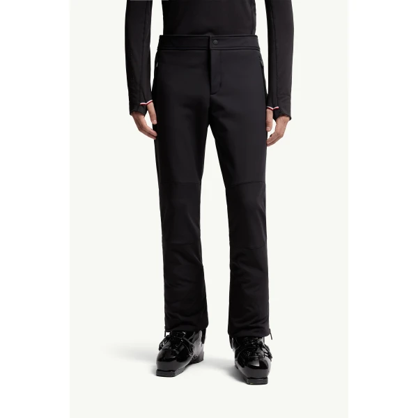 Moncler Poplin Ski Trousers in Black, view 4 | Men's Skiwear | Coveti