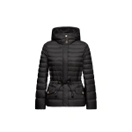 Moncler Raies Hooded Short Down Jacket in Black | Women's Puffer Jackets | Coveti